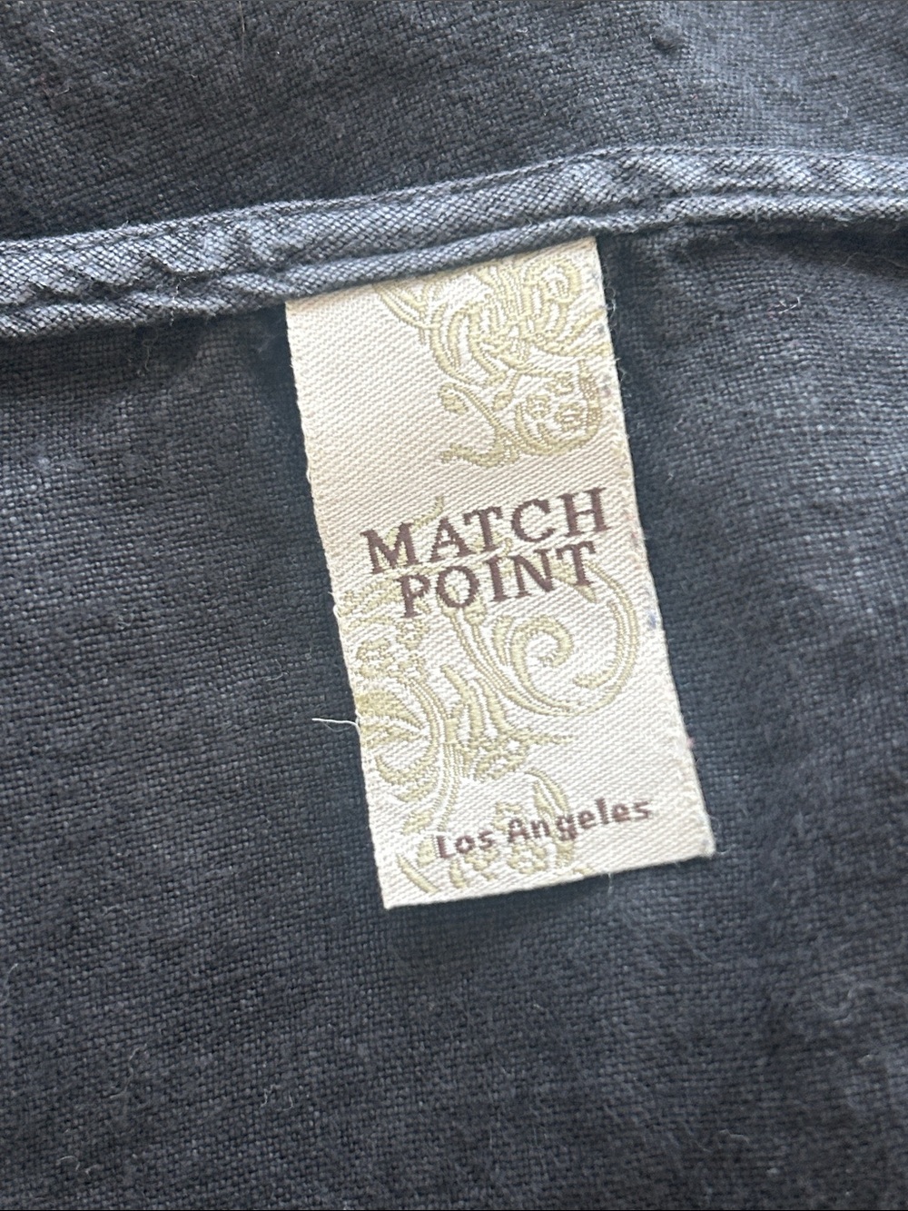Match Point Women’s Blacl V-neck Linen Shirt Size Large - Picture 4 of 7